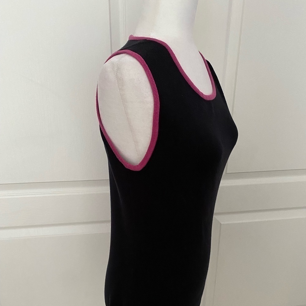 Karen Kane Black Silk Blend Tank Top L | Stretchy Luxe Sleeveless Blouse - Picture 7 of 10